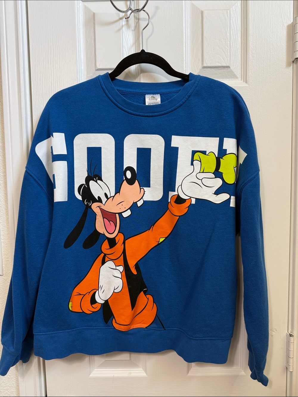 Disney Goofy Graphic Blue Crewneck Sweater